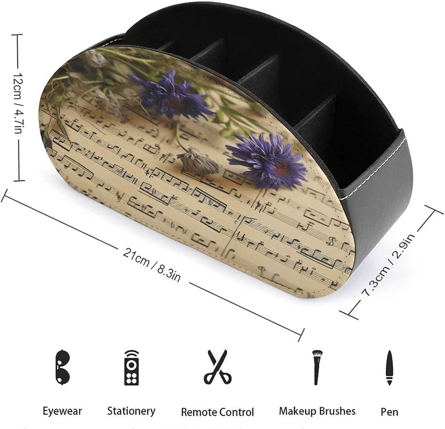Music Sheet Remote Control Holder with 5 Compartments image 2