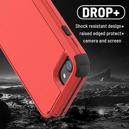 Miniatura 9 de X-belmox Funda resistente para iPhone SE 2022 (3 generación), iPhone SE 2020 (2 generación), 3 en 1 a prueba de golpes a prueba de caídas compatible