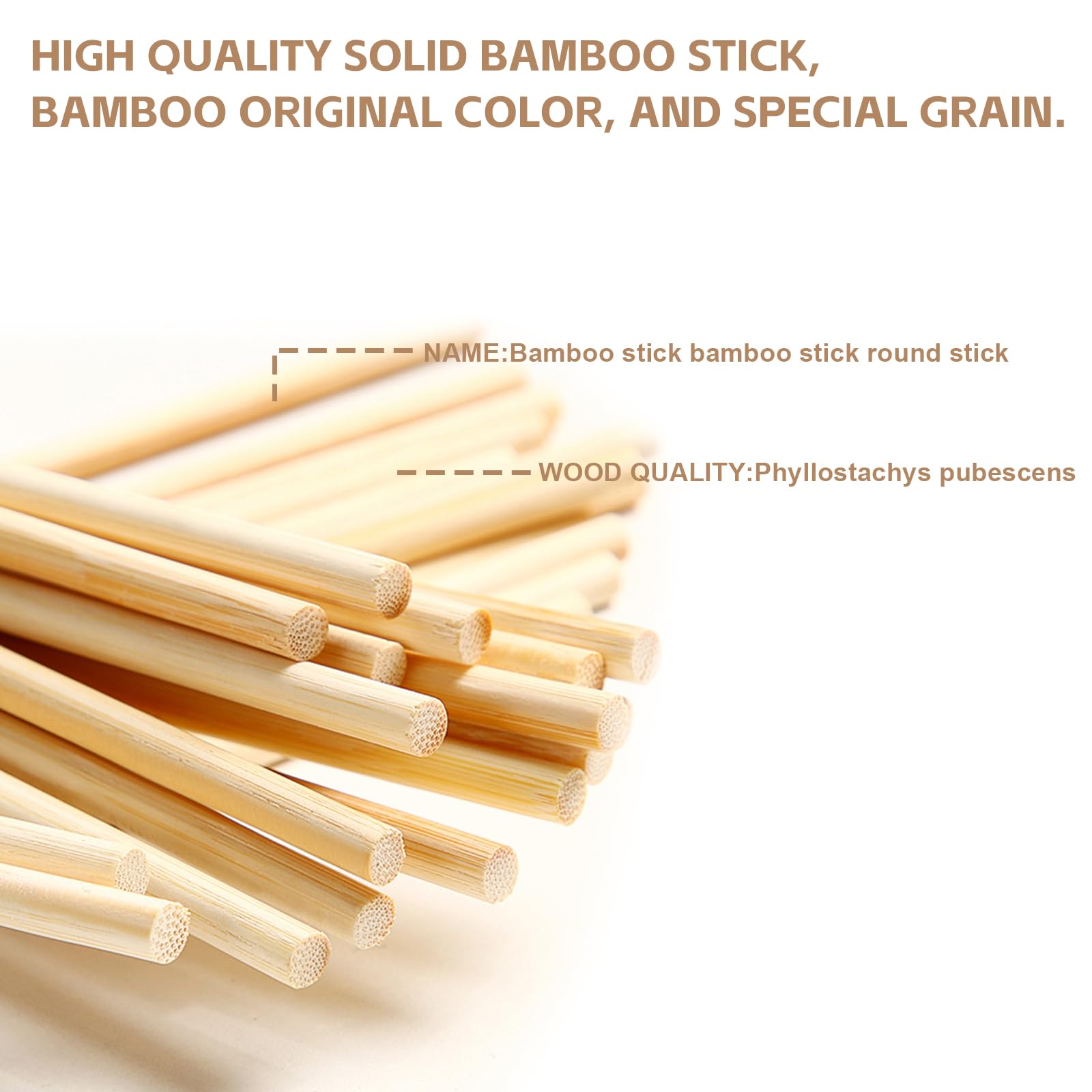 Lotbun Lot De 200 Baguettes En Bambou - 300 Mm X 3 Mm - Baguettes En Bois Pour Travaux Manuels