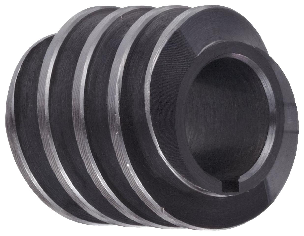 Martin W6D Worm, Double Lead, 14.5° Pressure Angle, High Carbon Steel, Inch, 2.500" Face, 1" Bore Diameter, 2" Pitch Diameter