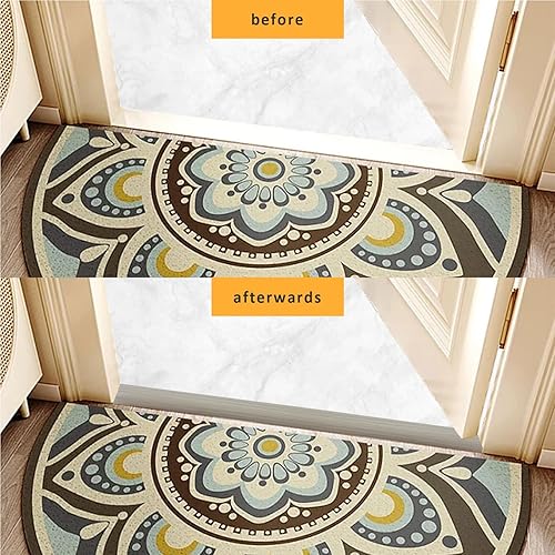 Miniatura 4 de Tira de transición de suelo autoadhesiva de vinilo plano con respaldo fuerte, tira divisora plana para pisos, 3.28 pies, grano de madera gris