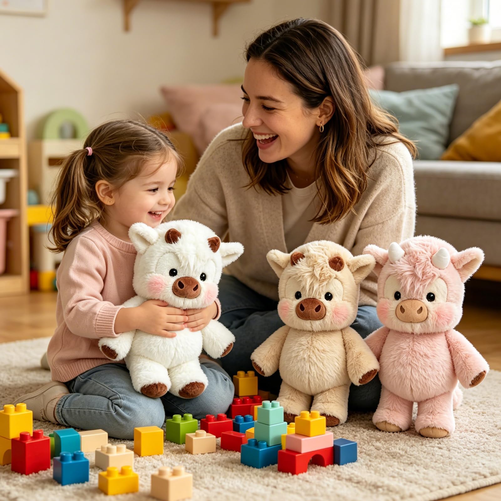 45cm Peluche Che Corre, Mucca Che Peluche, Running, Vitello Che Morbido Giocattolo, Cinghiale Che Corre Vitello per Ragazzi e Ragazze