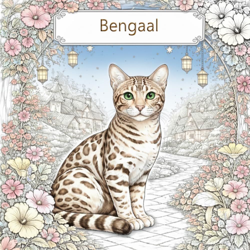 Prachtige Bengaal Katten – Kleurboek: Gedetailleerde en ontspannende ontwerpen – Kleurboek voor stressvermindering en mindfulness met prachtige kattenillustraties