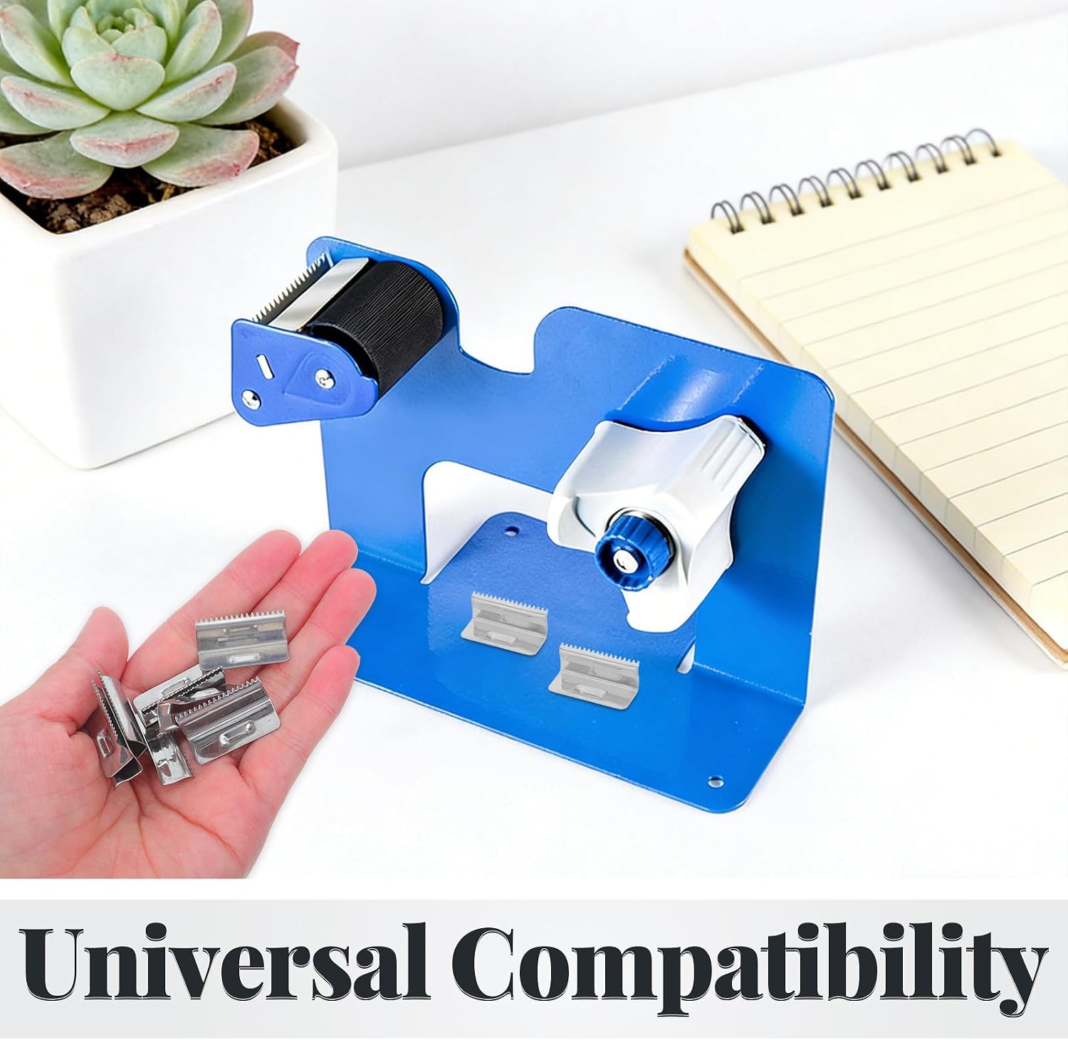 10pcs Tape Dispenser Blade Replacement, 26mm Adhesive Sticker Cutter Parts, Industrial Carton Sealer Blades for Tape Guns and Dispensers