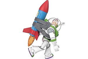 Mattel Disney Pixar Toy Story Buzz Lightyear 10-inch Action Figure with Rocket...