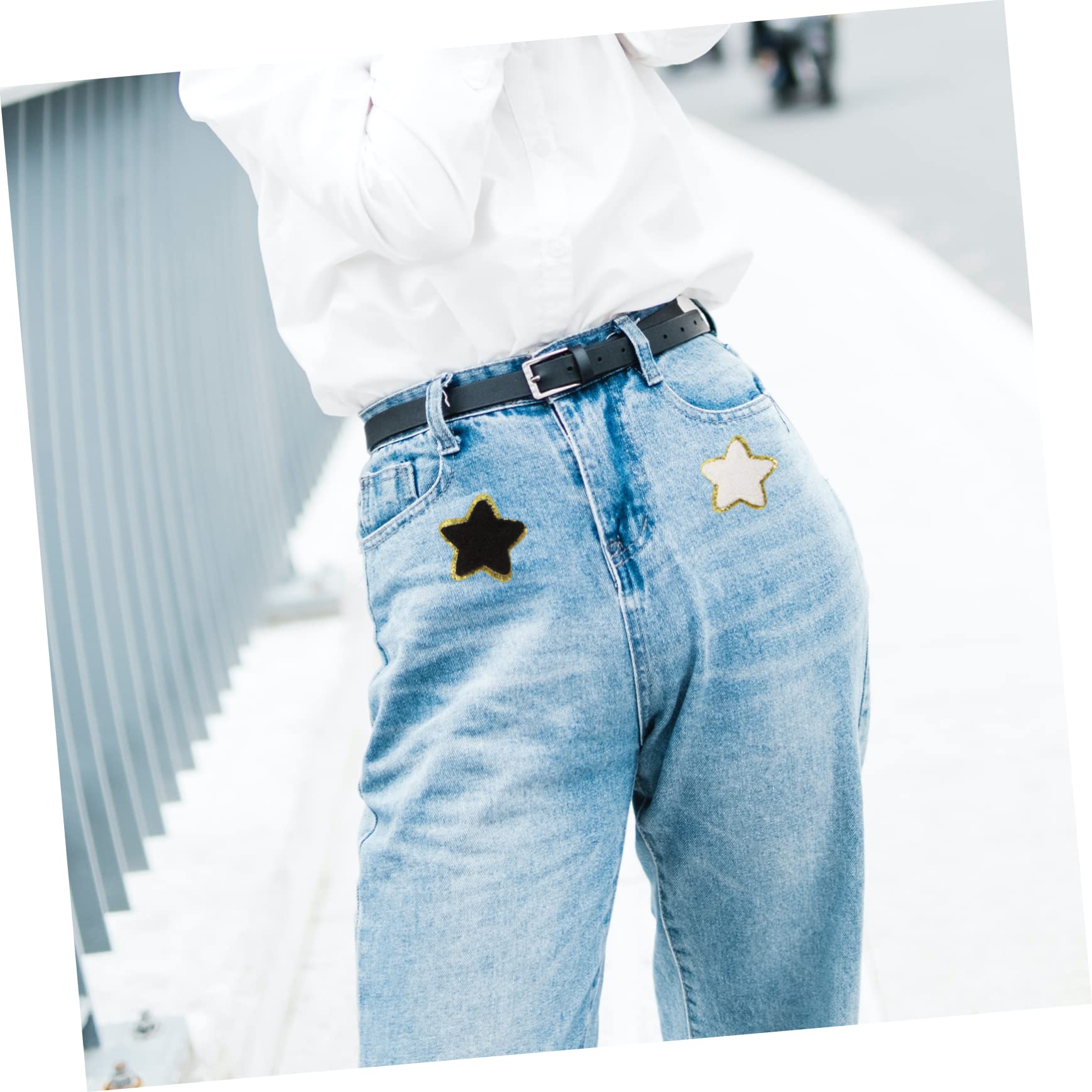 EXCEART 64pezzi Toppe Termoadesive Stella Di Patches Ricamati Per Riparazione e Decorazione Di Abbigliamento Per Jeans Shirt Cappelli e Accessori Fai Te