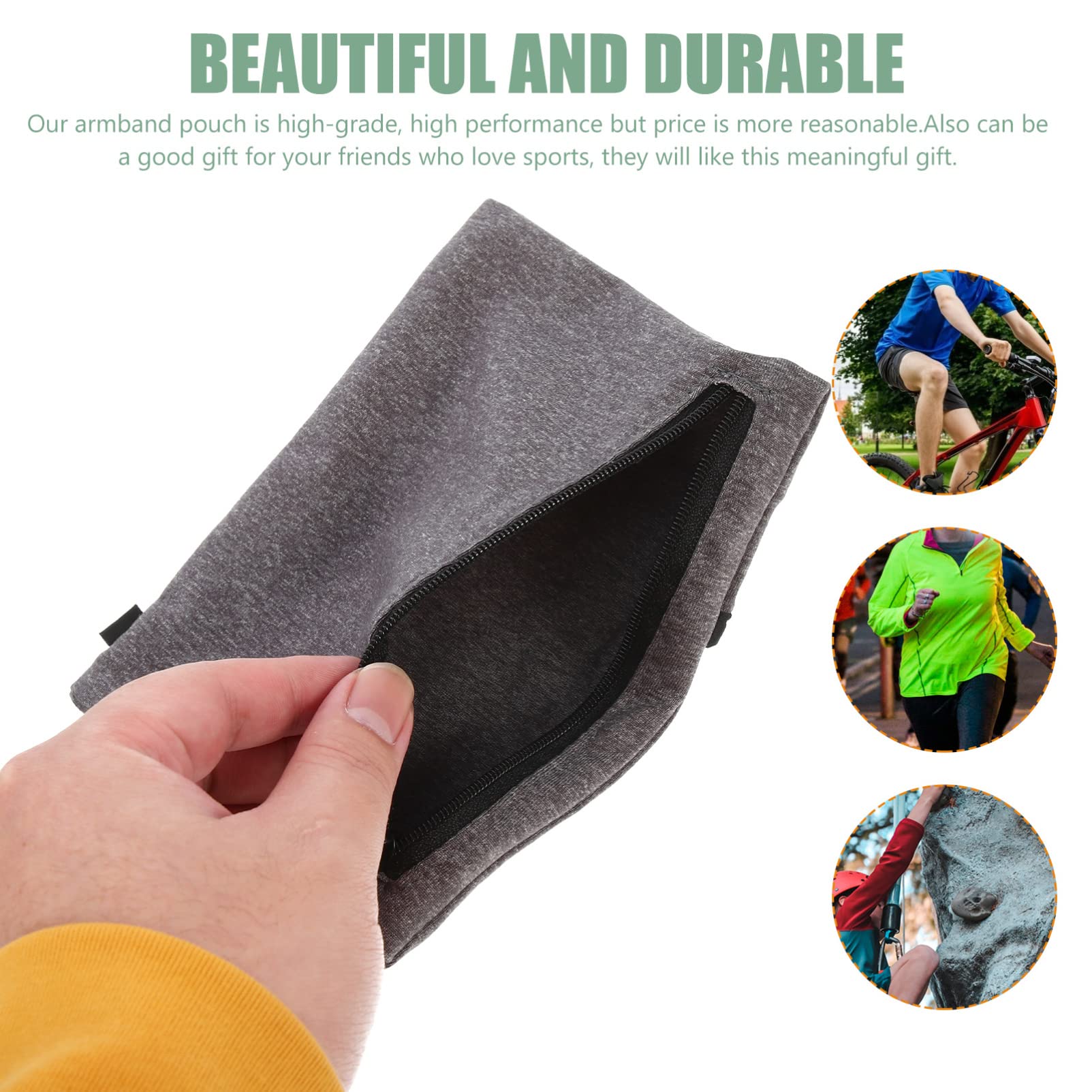 jojofuny 5pezzi Fascia Per Braccio Elasticizzata Per Smartphone Per Jogging e Sport e