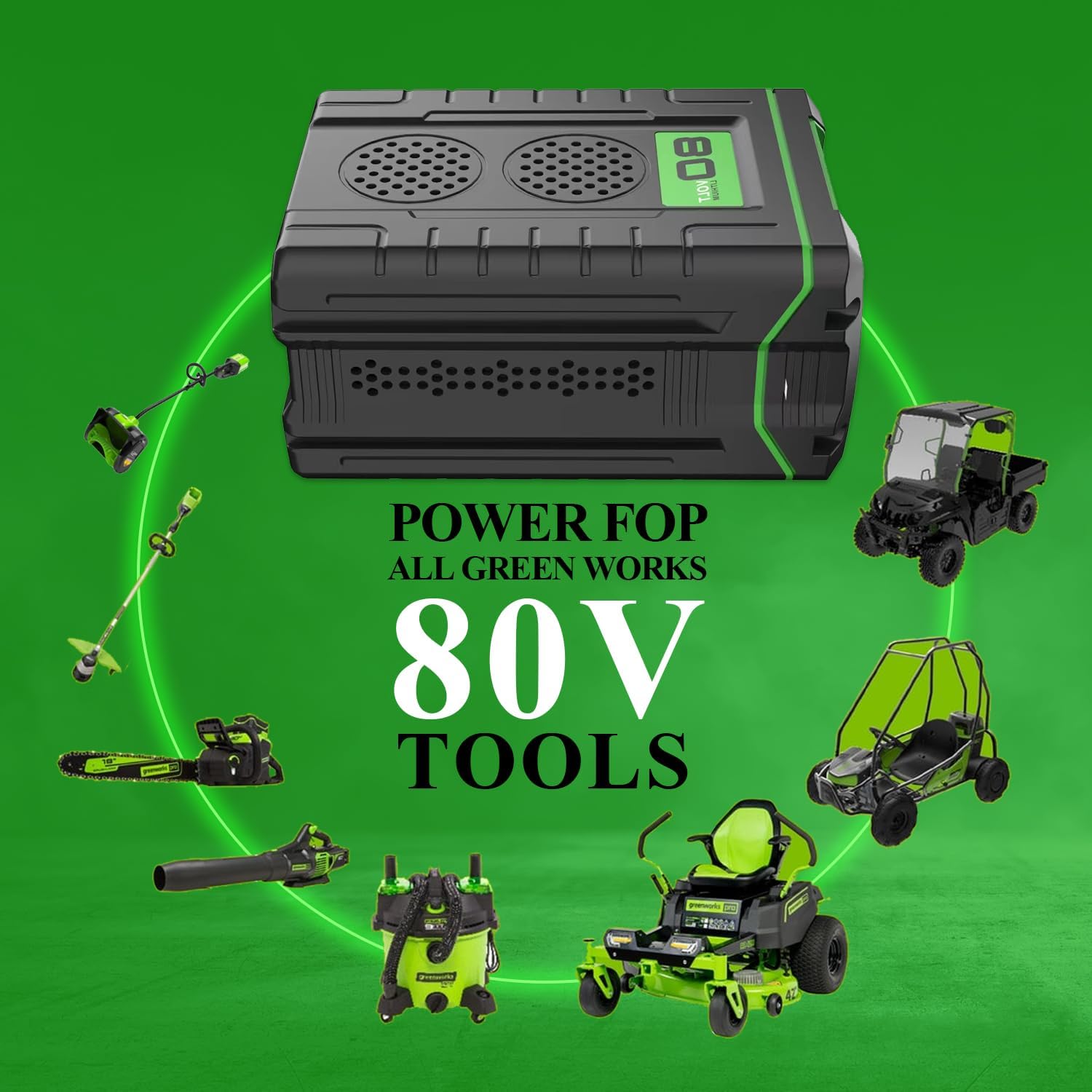 80V 3.0Ah Replace Battery for Greenworks 80V Battery Max Lithium lon Battery Pro GBA80200 GBA80250 GBA80400 GBA80500 for Greenworks 80V Cordless Power Tool