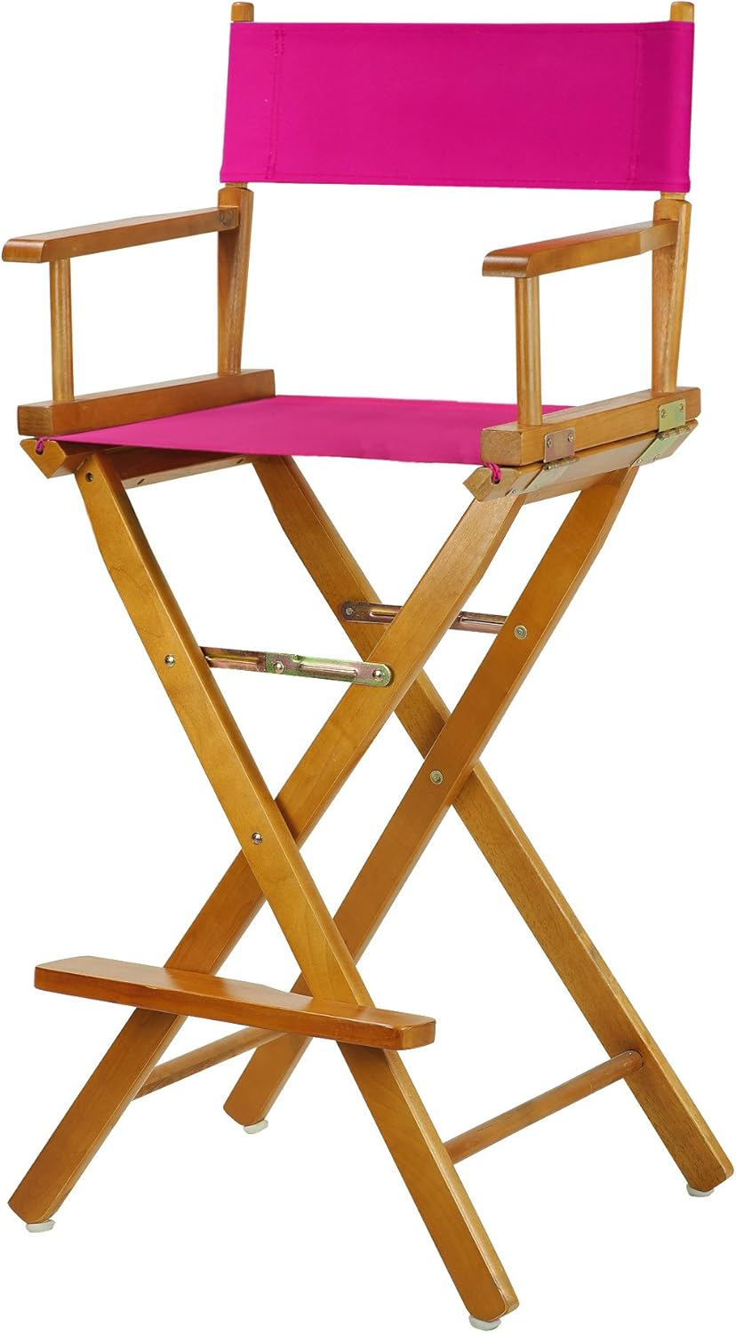 Casual Home 230-05/021-30 Director Chair 30" - Bar Height Honey OakFrame/Magenta Canvas