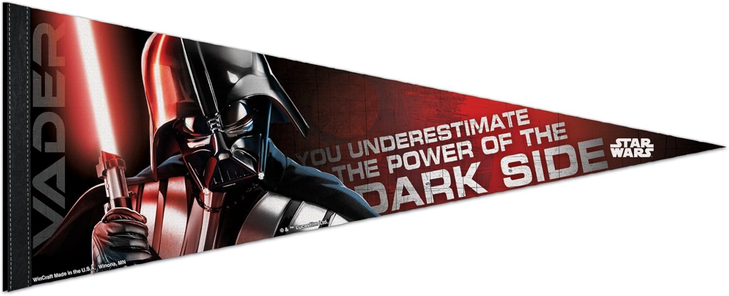 WinCraft 64222126 Disney Star Wars Premium Pennant Darth Vader, 12" x 30"