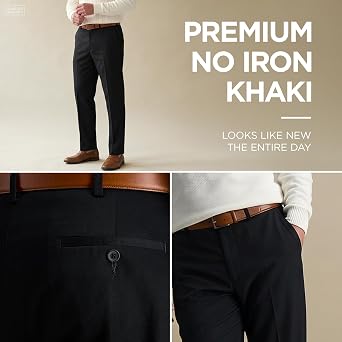 Haggar Men's Classic Fit Premium No Iron Khaki Pant