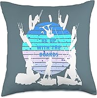 Vista 1 de Kitesurf Gifts and Surf Lover Tees by taiche Kitesurfers Be Up with The Boards - Almohada estilo retro 8, 18 x 18 pulgadas, multicolor