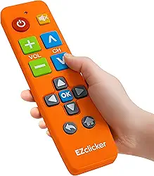 Controle remoto universal de TV com botão grande para todas as TVs Samsung (vermelho) simplificado e fácil de usar (2 pilhas AAA não incluídas)