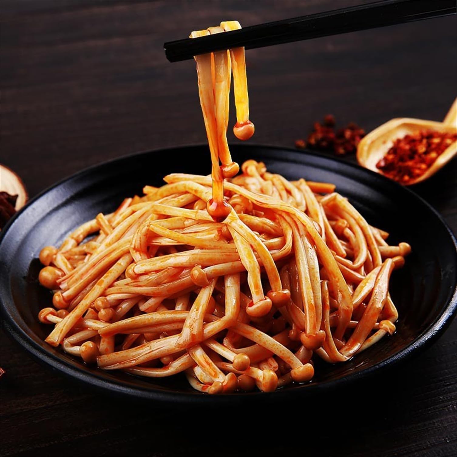 Würzige Flammulina velutipes Würzige Streifen Gemüsesnacks Leckere Snacks Chinesische Spezialitäten Würzgerichte Praktische Pickles Essensgeschenke 60 g * 3 Würziger Geschmack