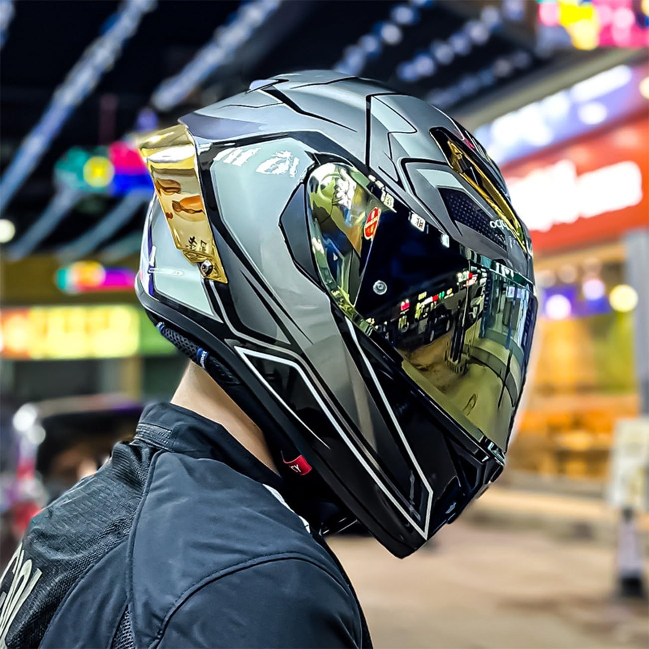 Certificazione Dot/ECECasco Moto con Occhiali Casco Moto integrale Aperto Casco Unisex Casco Moto integrale Sicurezza rinforzata e Traspirante Vale la pena acquistare