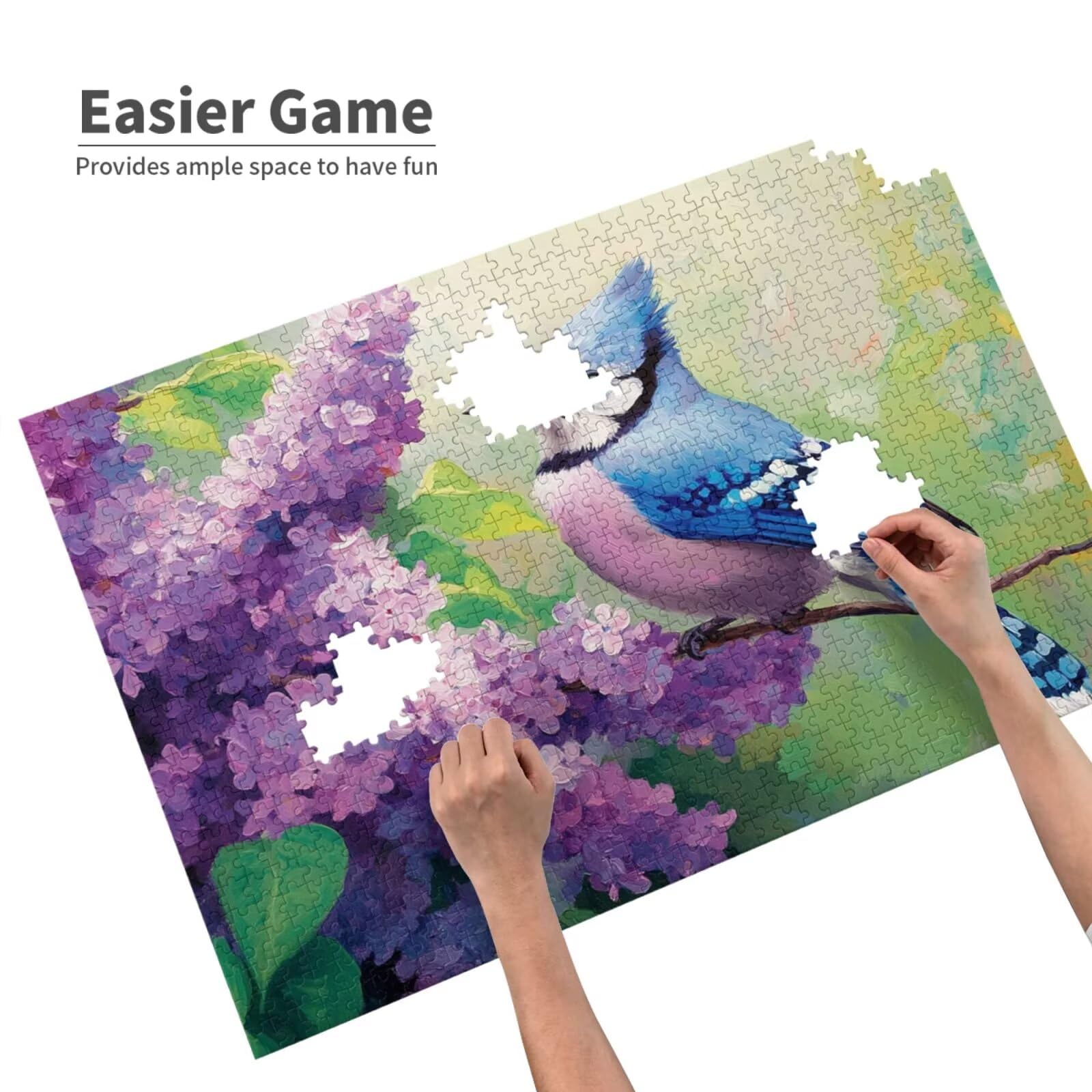 Puzzle 2000 Teile, Puzzle Erwachsene, Holzpuzzle Blume Impossible Jigsaw, Clevere Rätsel, HD Farbe Jigsaw mit Geschenkbox Verpackung for Room Decor, Geschenke für Frauen Lavendel 100x70cm p-2045