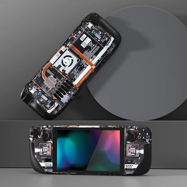PlayVital Full Set Protective Skin Decal for Steam Deck LCD, Custom Stickers Vinyl Cover for Steam Deck OLED - Tear Down - 4