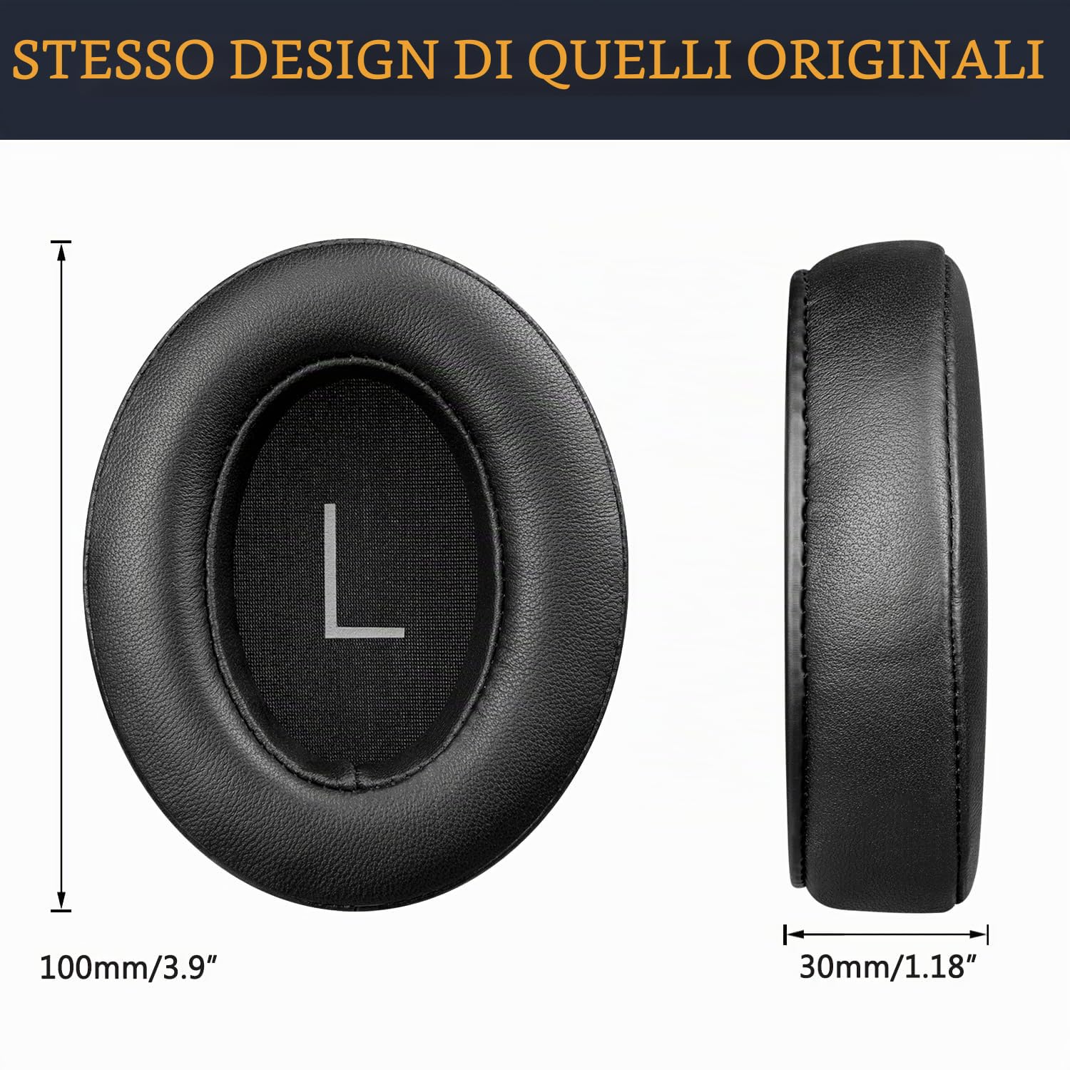 SOULWIT Cuscinetti auricolari in pelle d’agnello di ricambio per Sennheiser Momentum 3, con cancellazione del rumore e cuscini morbidi di schiuma di memoria per un migliore isolamento acustico.