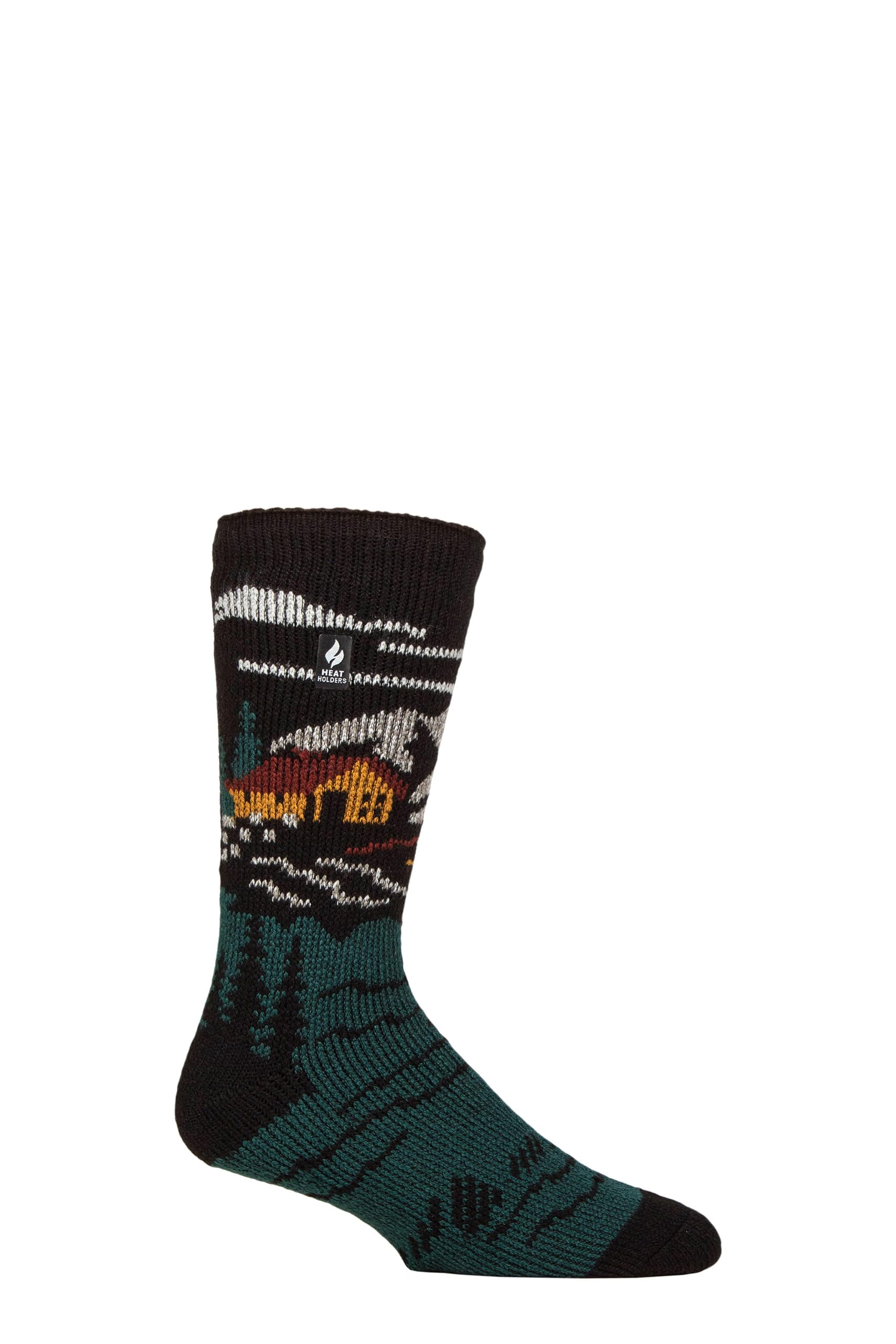 Heat Holders Men's Cabin Sockshop 2.3 Tog Patterned And Plain Thermal Socks Pack Of 1 (Uk, Numeric, 6, 11, Regular, Regular, )