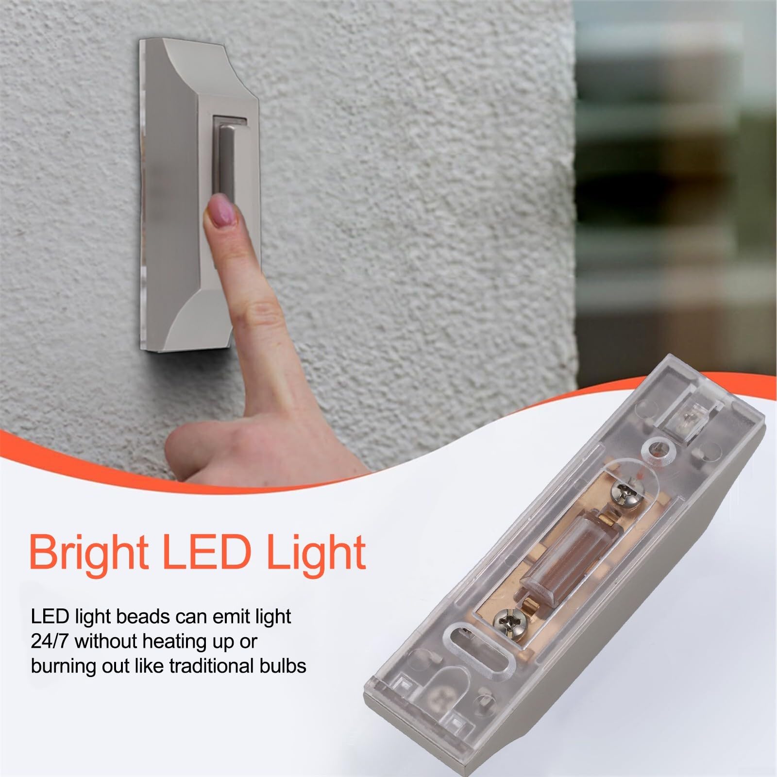 Lighted Doorbell Push Button Wired Door Bell - View #3