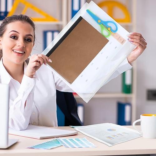 Miniatura 18 de 40 bolsillos para carpeta, 3 agujeros con cremallera, 3 bolsillos A4 con carpetas con cremallera, bolsas de plástico, bolsas de hojas sueltas, bolsa