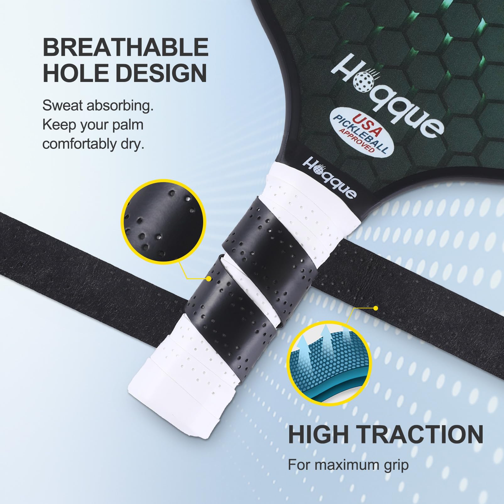 6 Packs Pickle Paddle Ball Grip Tape Tennis Badminton Racket Pick Overgrip Comfort Ball Equipment Accessories Dry Feel Racquet Handle Wrap Kit Tennis Lovers Women Men Birthday Ideal 1