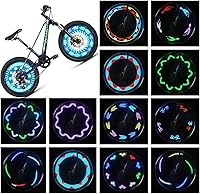 Vista 1 de Luces de rueda de bicicleta (paquete de 2) - Luces LED impermeables para radios de bicicleta - Accesorios para bicicleta - 30 patrones diferentes