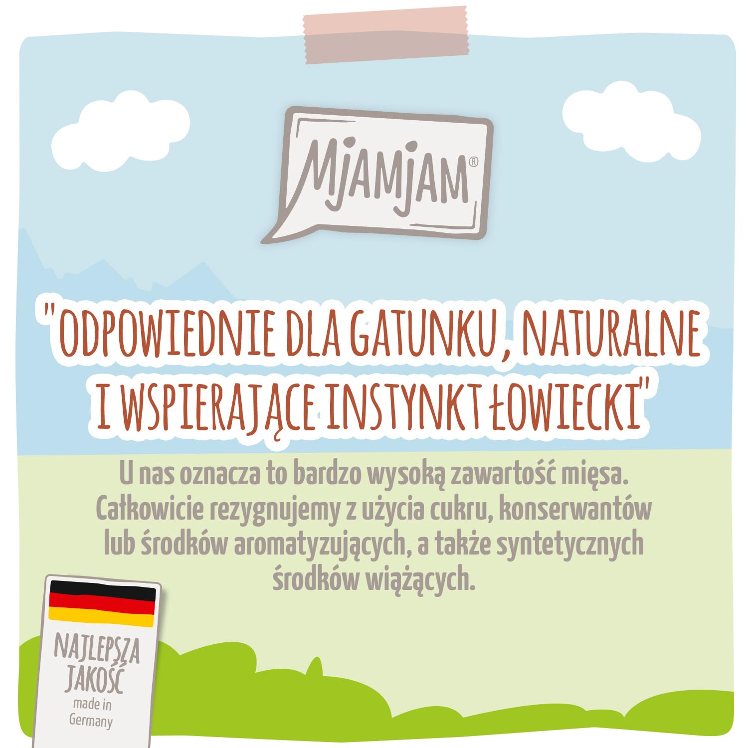 MjAMjAM - Mokra karma Premium dla psów - Soczysta jagnięcina na gotowanym ryżu ze świeżymi pomidorami i nasionami chia, 6-pak (6 x 400g), bezzbożowa z dodatkowym mięsem
