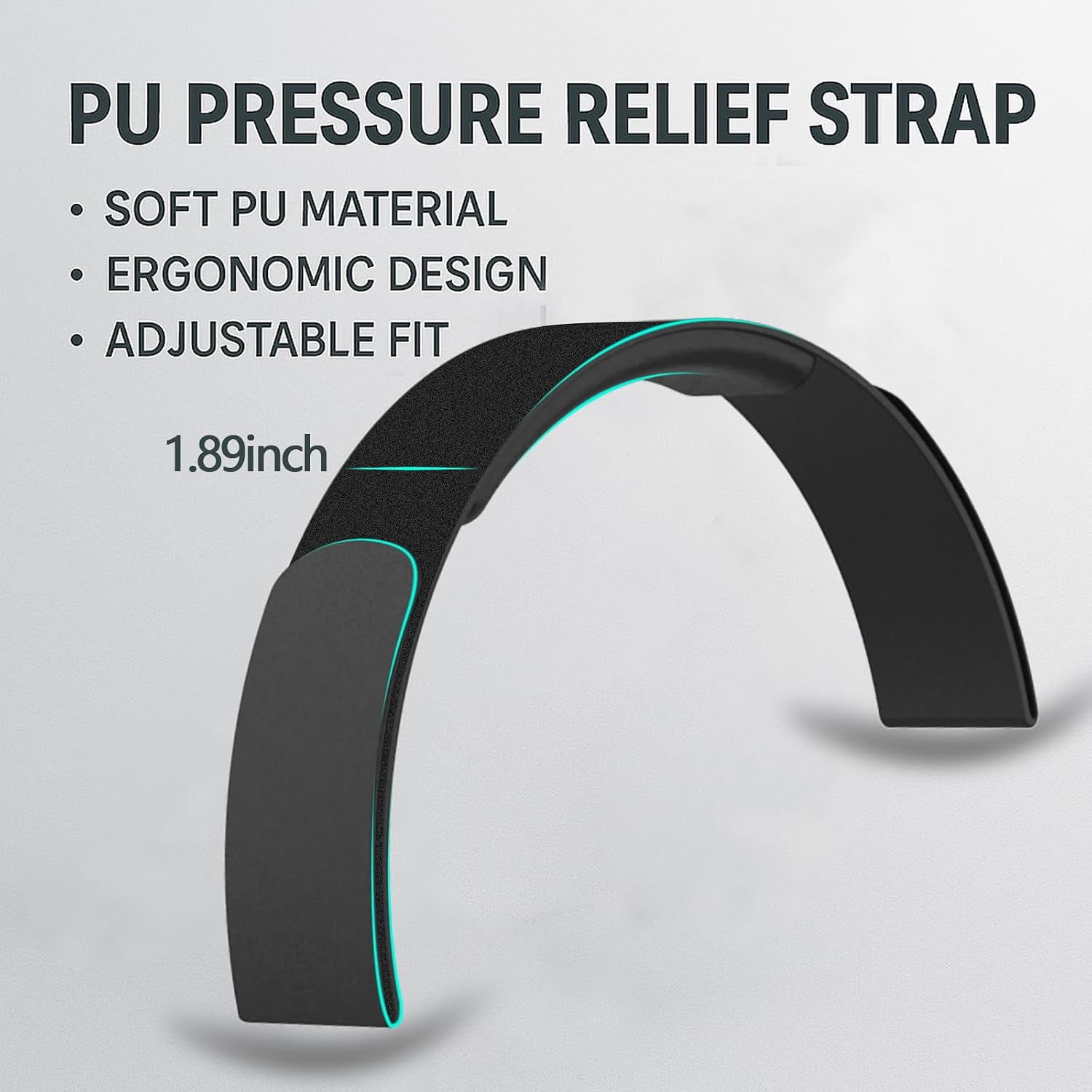 Adjustable PU Comfort Strap & Thumbstick Covers Compatible with PS VR 2/Vision Pro/Quest 3 Lightweight, Pressure-Relieving Headband for Balanced Weight Distribution & Long Play Sessions