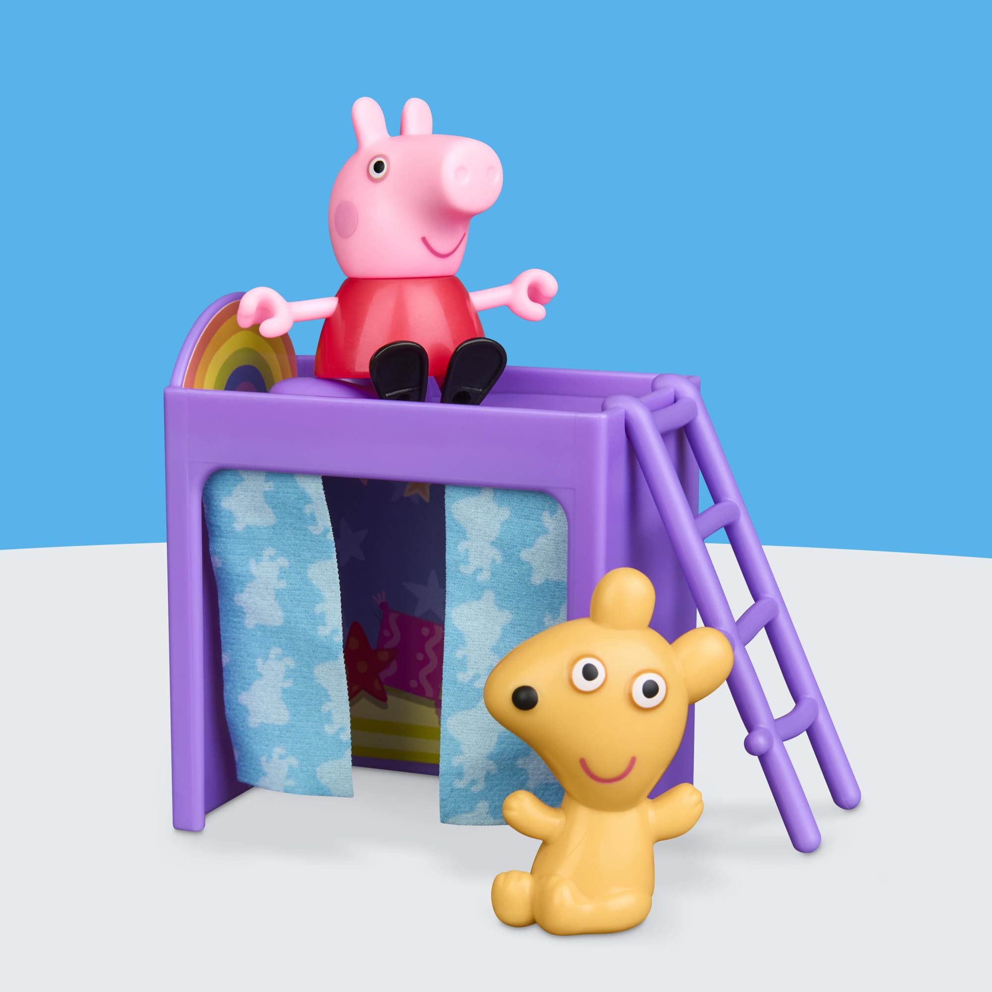 Peppa Pig Peppa's Bedroom Set with 1 Figure and 7 Accessories, Works with Peppa's Big Family House Playset, Preschool Toys for Girls and Boys 3+ - 4