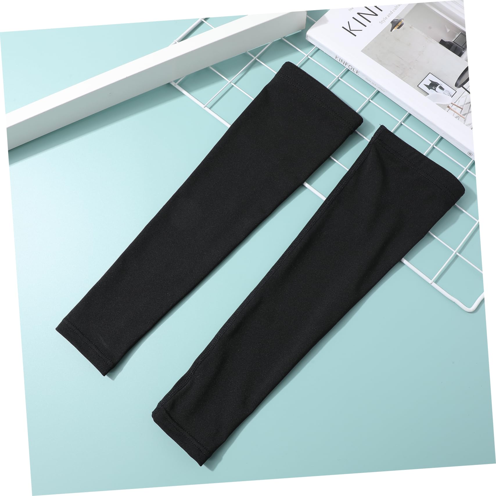 ibasenice Mangas de Brazo Transpirable Hombre Mujer Talla M Negro Protección Solar UV 2 Piezas Baloncesto Ciclismo