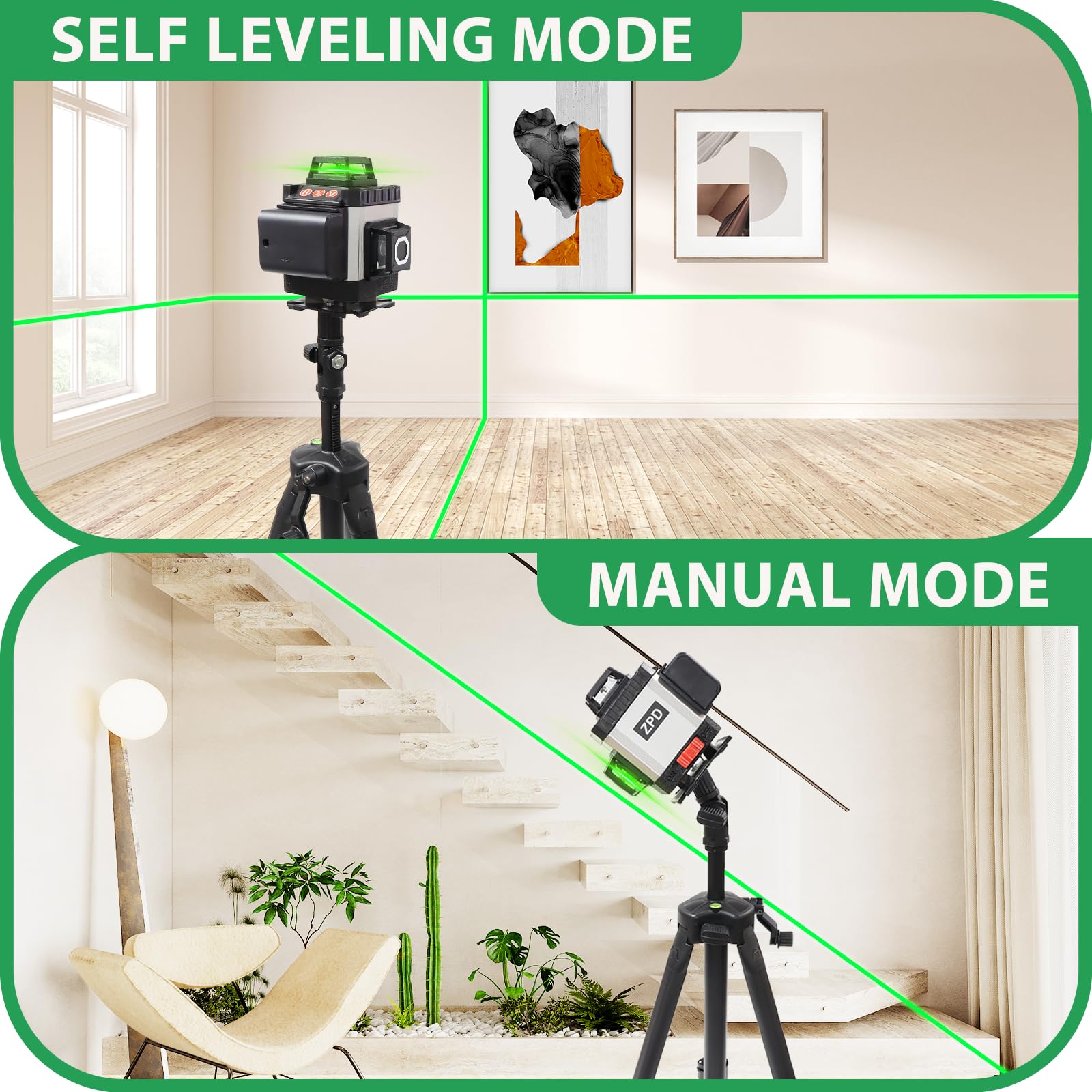 4x360 Laser Level with Tripod - Renovation & DIY -3