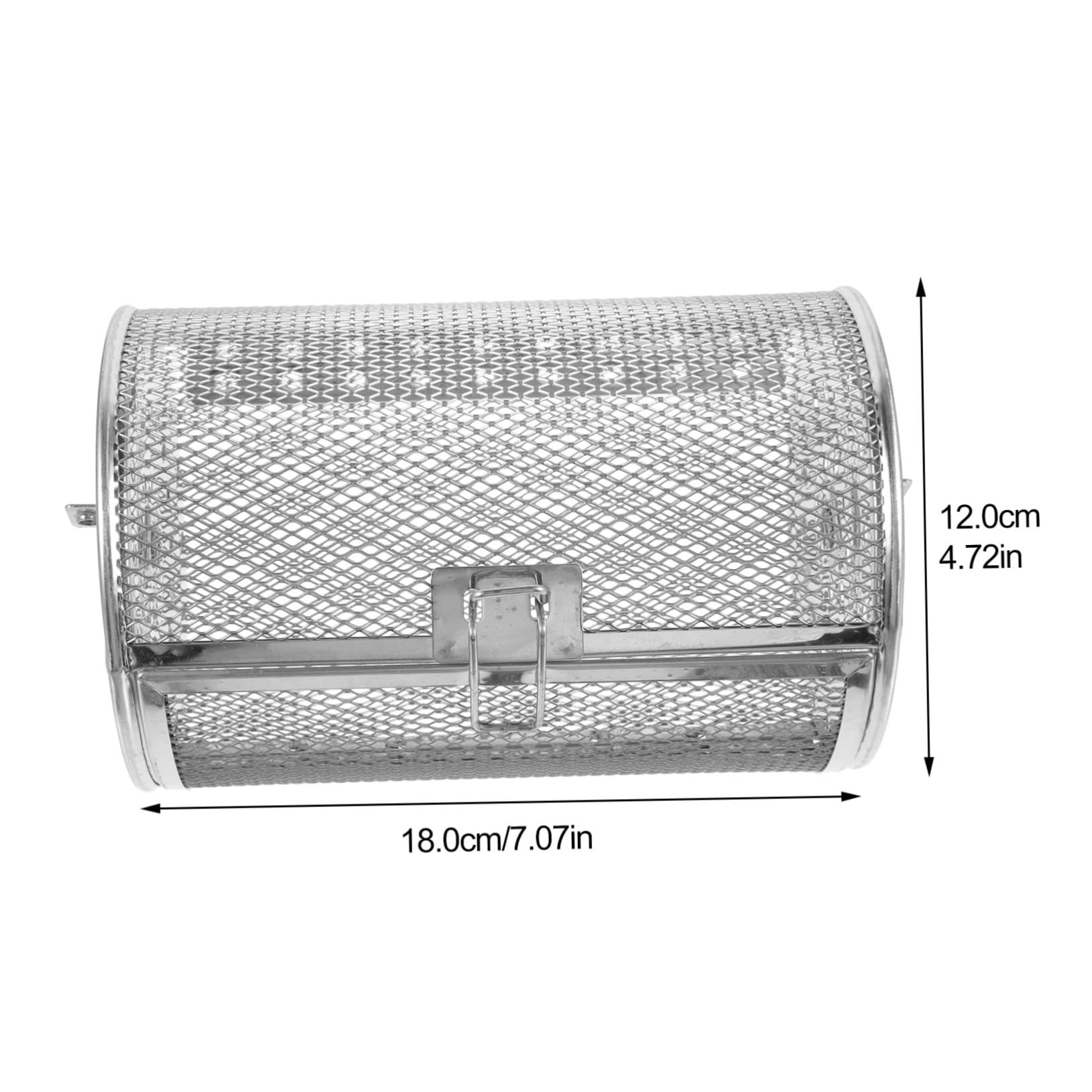 ibasenice 1 Set of Metal Grill Cage Stainless Steel Roasting Tool Brush for Baking Pan Grilling Cage Vegetable Frying Tool Random