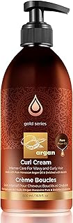Moroccan Gold Series Curl Cream – Styling Cream for Curly Hair with Pure Moroccan Argan Oil and Keratin – Curl Defining Cream for Curly and Wavy Hair – Curl Enhancer – No Sticky Residue,16.9 Fl.oz