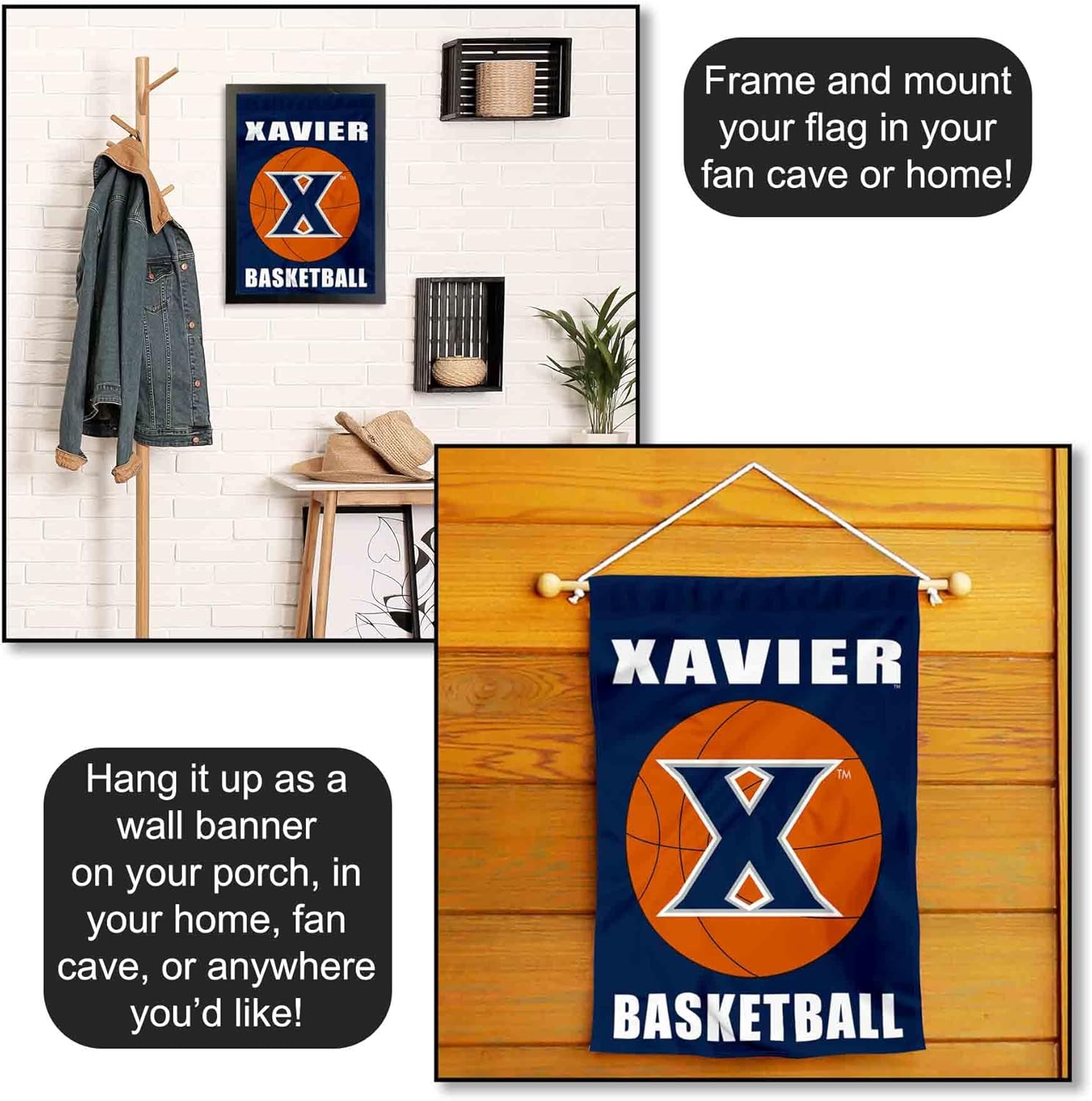 Xavier Musketeers Basketball Garden Flag - Image 5