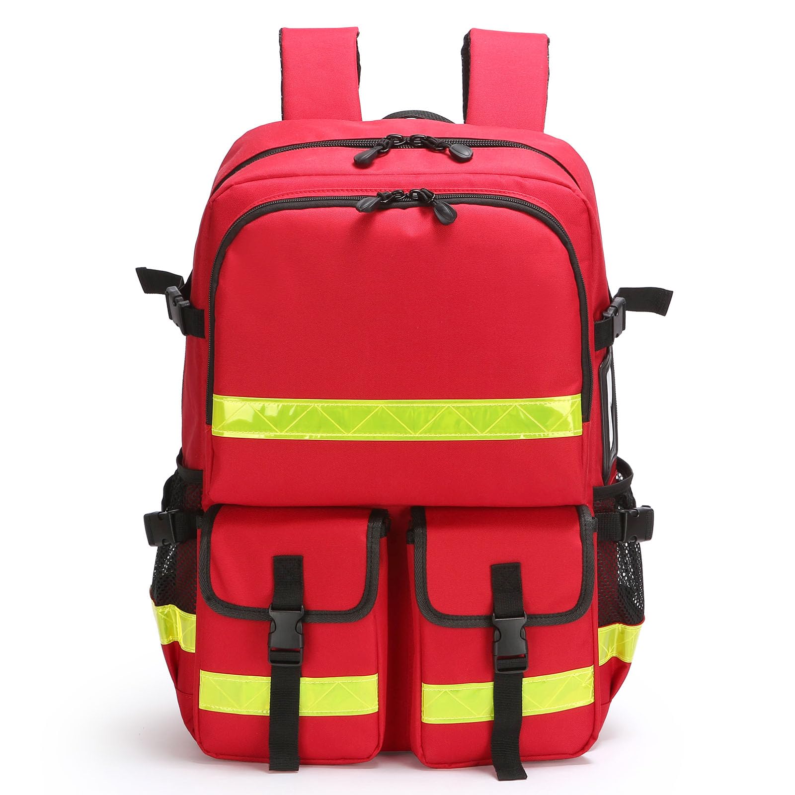 Trauma Notfall-Rucksack, leer, Erste-Hilfe-Rucksack, Feuerwehr-Rettungsrucksack mit reflektierendem Streifen und rutschfester Unterseite, für Zuhause und Arbeit, Feuerrettung, Camping, Wandern