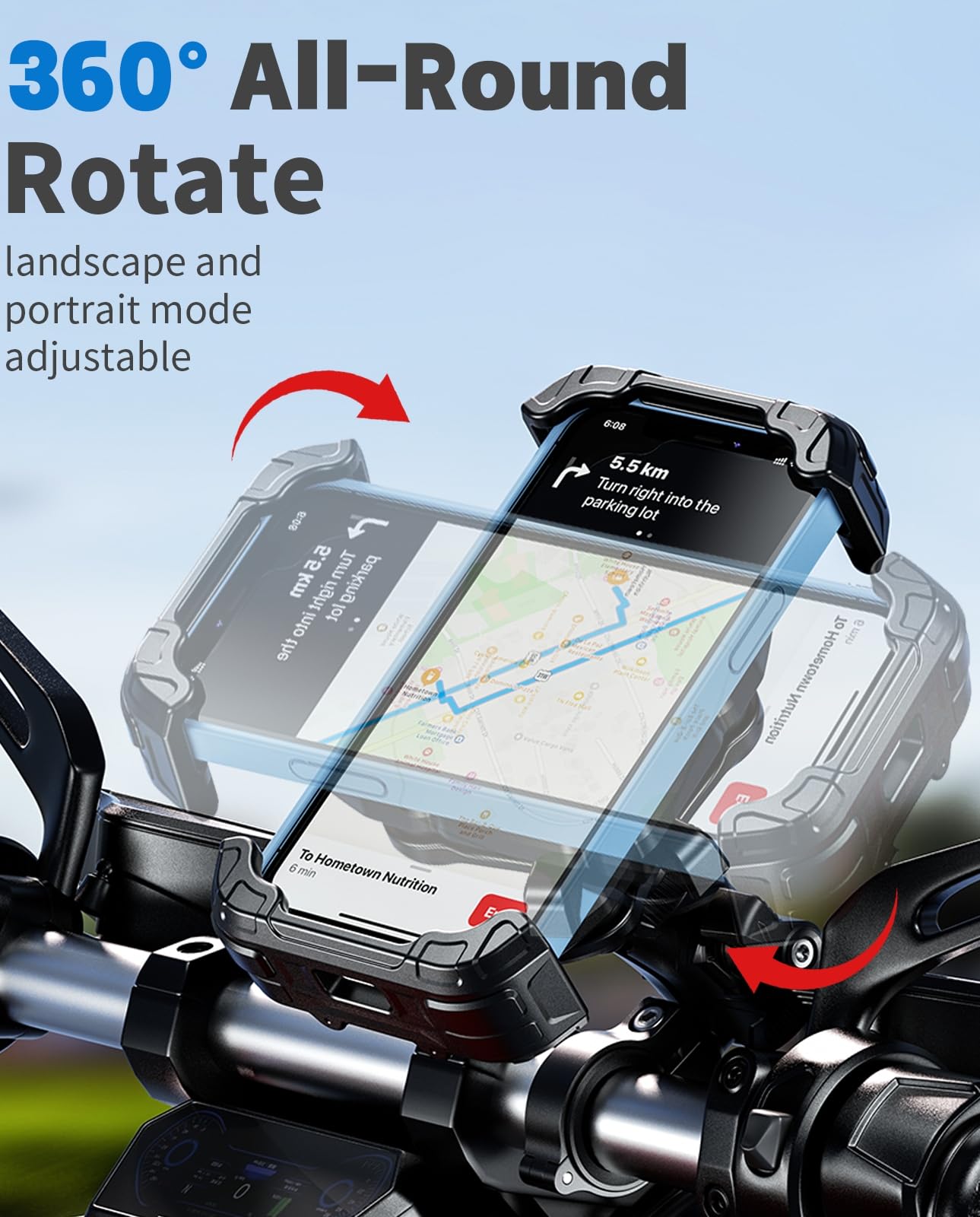 Kewig Supporto per telefono da moto, smorzatore di vibrazioni