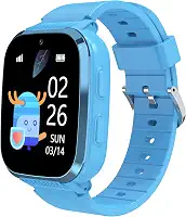Relógio inteligente infantil 4G para meninos com rastreador GPS de 5 a 12 anos, relógio GPS infantil com chamada de vídeo por voz, uma chave, chamada SOS, câmera HD, despertador, presente de