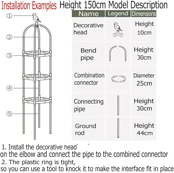 2 Pack Obelisk Trellis, Garden Trellis For Climbing Plants, Support For Outdoor Indoor Flower Plants, Rustproof Garden Obelisk for Outdoor Indoor, Thickened Tube Black Plant Tower(White,28*120cm/11*4