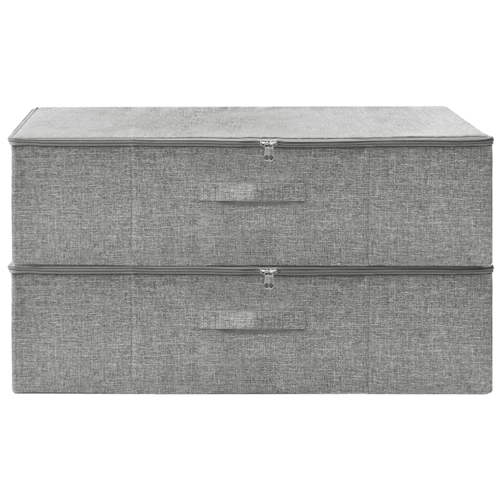 Aufbewahrungsboxen 2 STK Spielzeugkiste, Aufbewahrungskiste, Kleideraufbewahrung, Kleideraufbewahrung & Organisation, Stoff 70x40x18 cm Grau