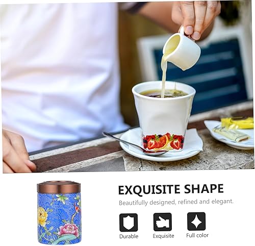 Miniatura 9 de RORPOIR Tarros de cristal de té de cerámica para dulces con tapas Tarro de té de cerámica Embalaje de regalo de té Lata pequeños botes de cocina