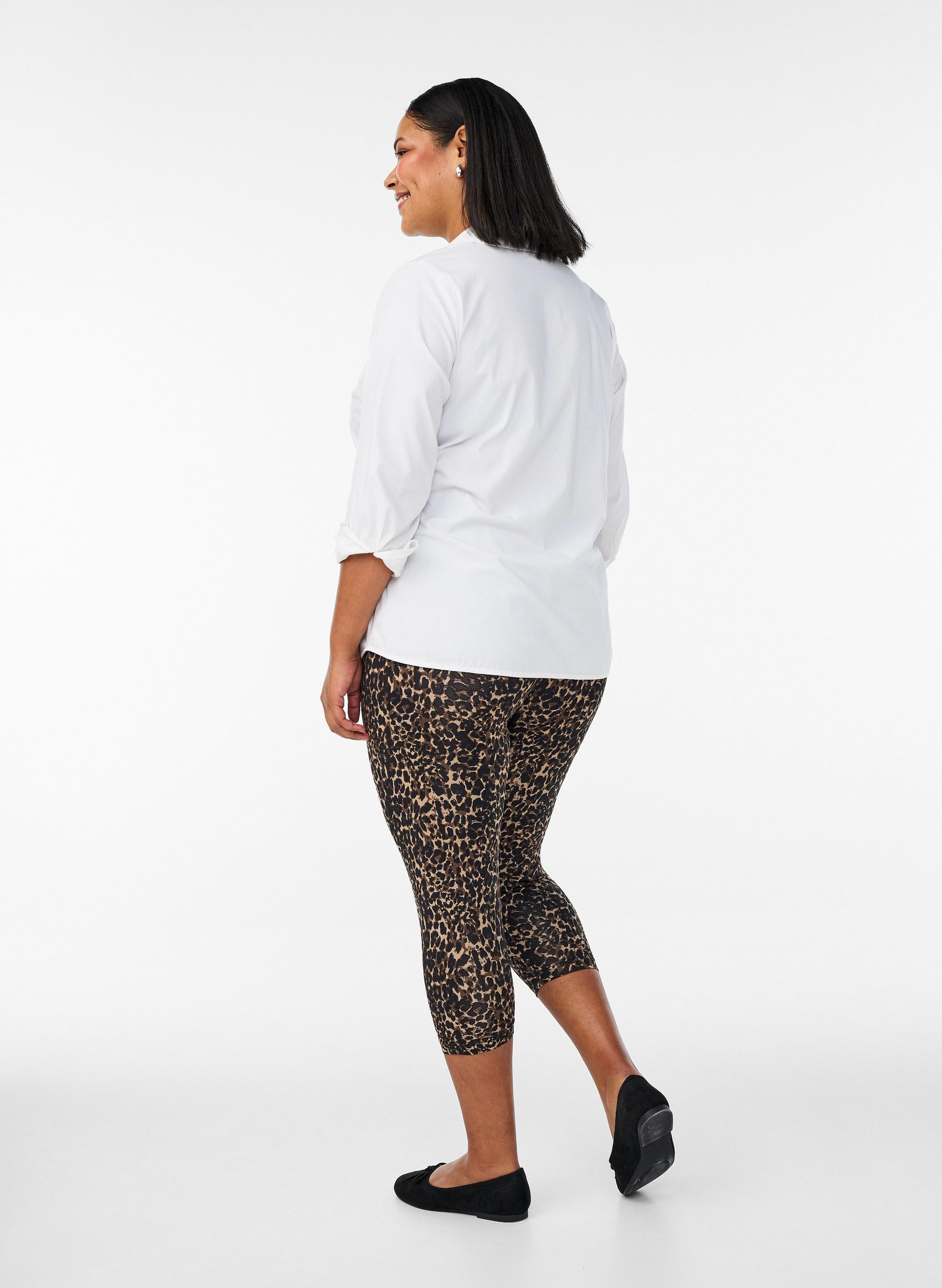 Zizzi Lot de 2 leggings 3/4 pour femme - Taille normale - Taille 42-60