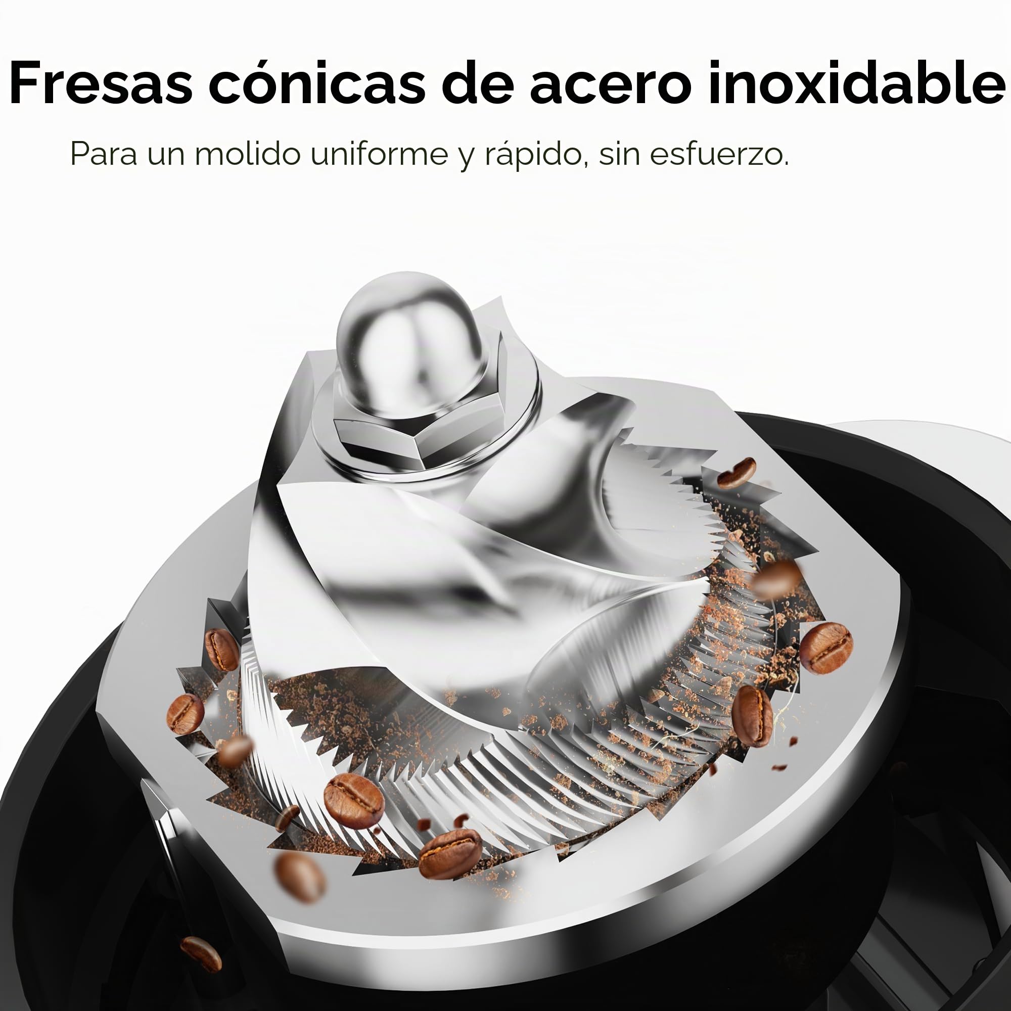 HiBREW G7 - Molinillo de café eléctrico – 48 ajustes de molienda precisos para espresso/vertido/prensa francesa, tolva de granos de gran capacidad, control de porciones y molino cónico antiestático | Para espresso/vertido/prensa francesa, tolva de frijole