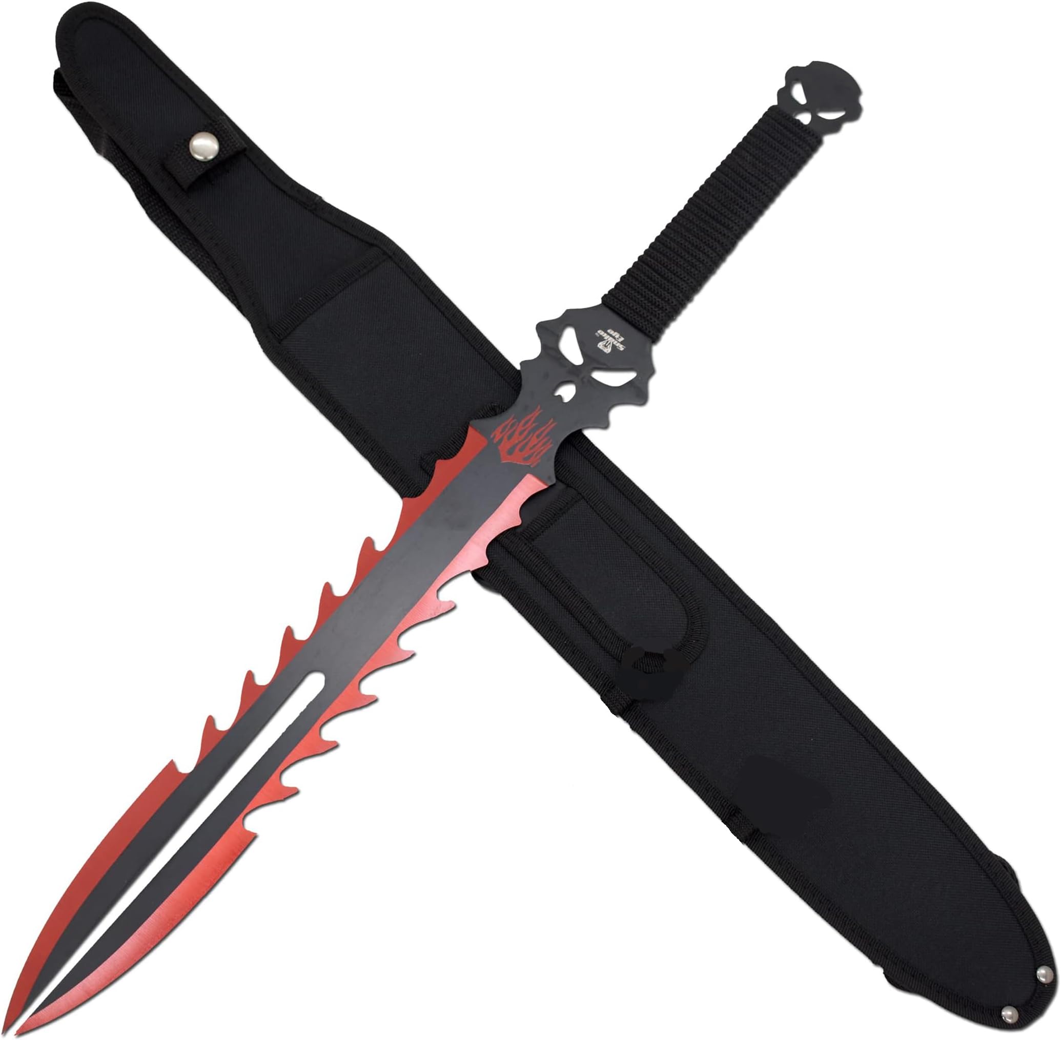 Red & Black Finish Ninja Fantasy Sword Comes With Nylon Sheath
