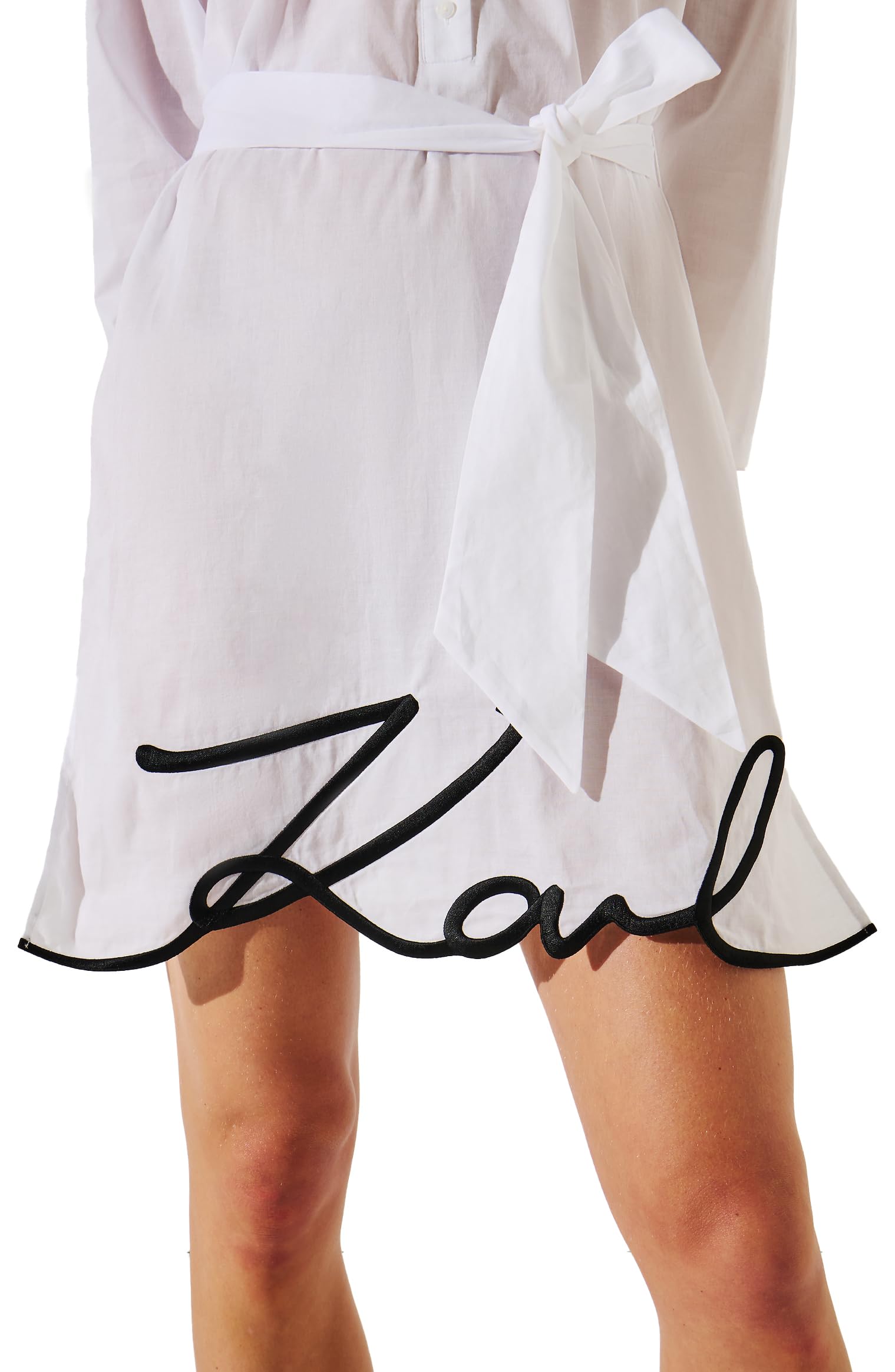 KARL LAGERFELD B.V Damski Lagerfeld, Women's, Karl DNA Signature Beach Dress Sunsuit, biały, XS