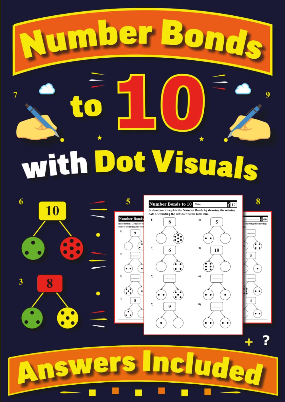 Number Bonds to 10 with Dot Visuals: Answers Included