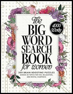 Sponsored Ad - The Big Word Search Book For Women: 200 Brain Boosting Puzzles Across 20 Topics for Fun, Relaxation, and Me...