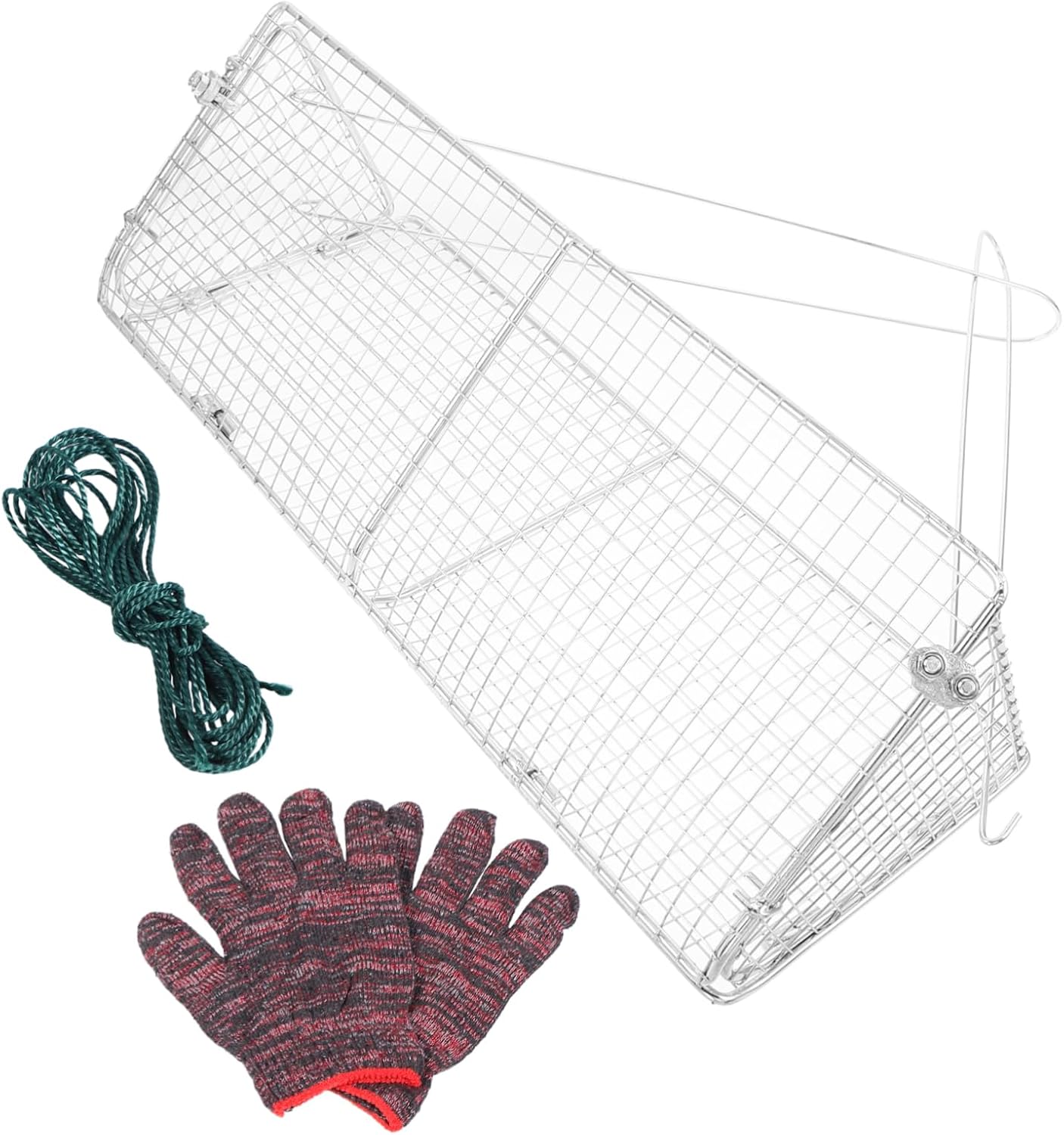 Milisten Foldable Beach Cleaning Tool Stainless Steel Soil Sieve Lobster Trap Net Lightweight Comfortable for Heights