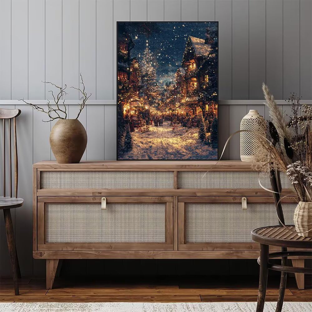 Puzzle 5000 Pezzi, Strada Natale 3D Puzzle per Adulti Impegnativo, Educa Puzzles Artistico, Divertente E Stimolante Puzzles Decorativo per La Famiglia, Regalo e Decorazione Pareti DX0YL6-828