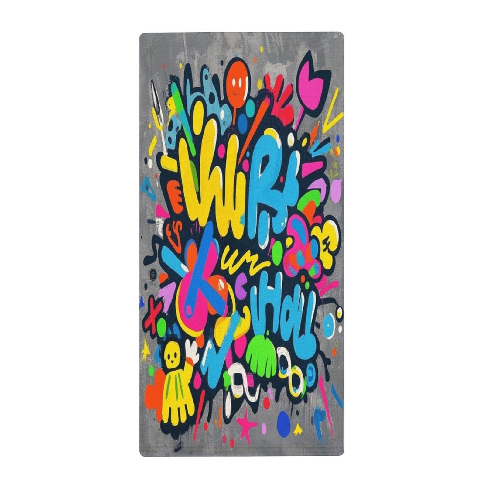 Fekiloot Style Graffiti Towels For Bathroom, Bath Towels 13.8 X 28.7 Inch, Hand Towel Multipurpose Use As Bath Fitness, Bathroom, Shower, Sports, Yoga Towel